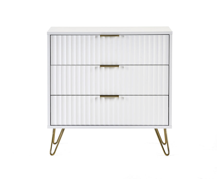 Noemi 3 Drawer Chest - Matt White - Luminex FurnitureChest of drawersMUR002