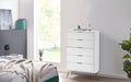 Noemi 5 Drawer Chest - Matt White - Luminex FurnitureChest of drawersMUR004