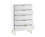 Noemi 5 Drawer Chest - Matt White - Luminex FurnitureChest of drawersMUR004