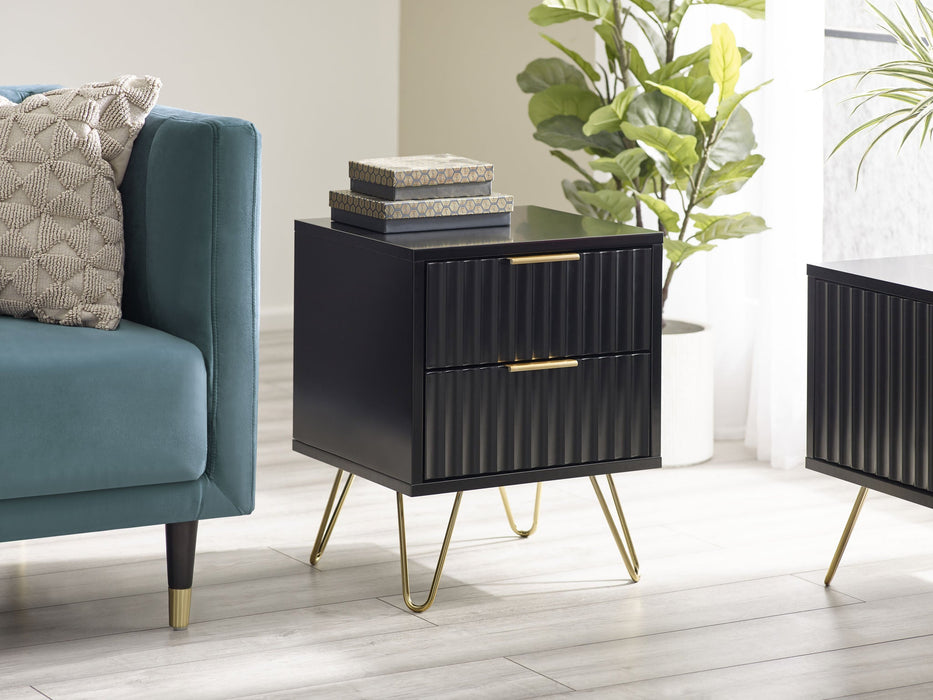 Noemi Lamp Table – Matt Black - Luminex FurnitureLamp TableMUR101