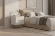 Noemi Matt White 2 Drawer Bedside Table - Luminex FurnitureBedside TableMUR001