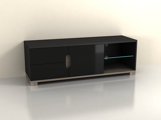 Noira Black Gloss & Dark Oak TV Unit - Luminex FurnitureTV Unit2518