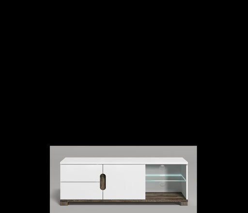 Noira White Gloss & Dark Walnut TV Unit - Luminex FurnitureTV Unit2579