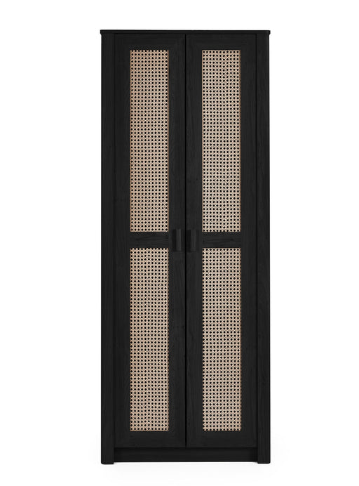 Nora 2 Door Wardrobe - Black Ash - Luminex FurnitureWardrobeSYD105