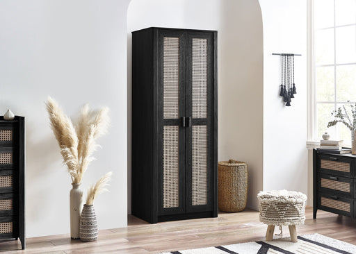 Nora 2 Door Wardrobe - Black Ash - Luminex FurnitureWardrobeSYD105