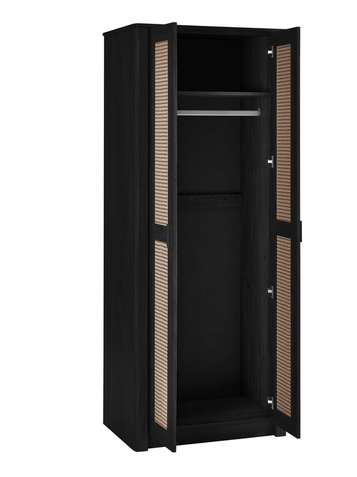 Nora 2 Door Wardrobe - Black Ash - Luminex FurnitureWardrobeSYD105