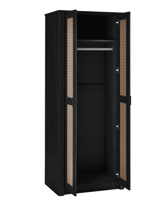 Nora 2 Door Wardrobe - Black Ash - Luminex FurnitureWardrobeSYD105
