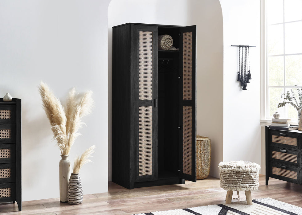 Nora 2 Door Wardrobe - Black Ash - Luminex FurnitureWardrobeSYD105