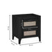Nora 2 Drawer Bedside – Black Ash & Rattan Fronts - Luminex FurnitureBedside TableSYD101