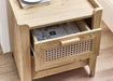 Nora 2 Drawer Bedside in Oak - Luminex FurnitureBedside TableSYD001