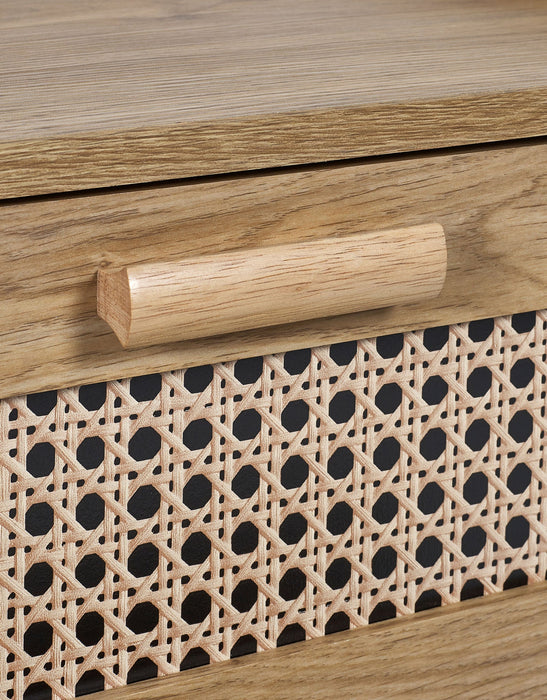 Nora 2 Drawer Bedside in Oak - Luminex FurnitureBedside TableSYD001
