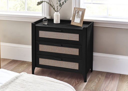 Nora 3 Drawer Chest in Black Ash - Luminex FurnitureChest of drawersSYD103