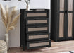 Nora 5 Drawer Chest in Black Ash - Luminex FurnitureChest of drawersSYD102