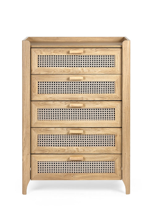 Nora 5 Drawer Chest in Oak Effect - Luminex FurnitureChest of drawersSYD002