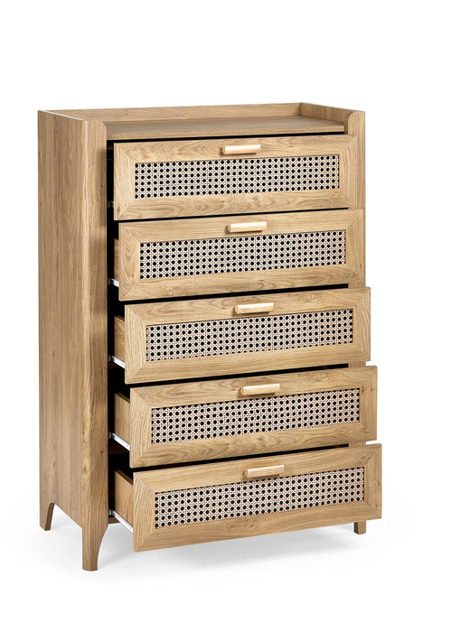 Nora 5 Drawer Chest in Oak Effect - Luminex FurnitureChest of drawersSYD002