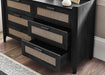 Nora 6 Drawer Wide Chest in Black Ash - Luminex FurnitureChest of drawersSYD104