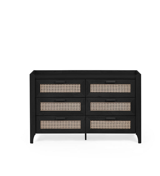 Nora 6 Drawer Wide Chest in Black Ash - Luminex FurnitureChest of drawersSYD104