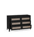 Nora 6 Drawer Wide Chest in Black Ash - Luminex FurnitureChest of drawersSYD104