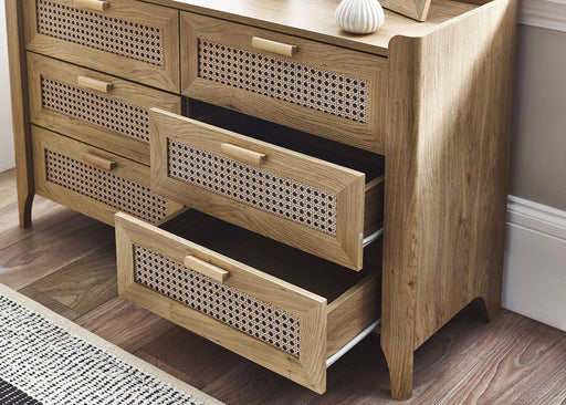 Nora 6 Drawer Wide Chest in Oak Effect - Luminex FurnitureChest of drawersSYD004