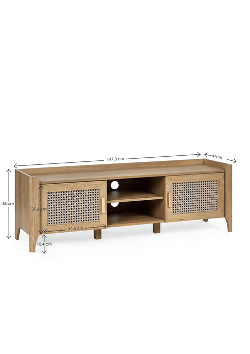 Nora Media Unit - Natural Oak - Luminex FurnitureTV UnitSYD007