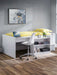 Norwood Mid Sleeper Bed with Desk & Storage – White - Luminex FurnitureMid SleepersNEP001