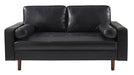 Nova 3 Seater Faux Leather Sofa With Bolsters - Brown or Black - Luminex FurnitureSofasHEN302