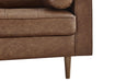 Nova 3 Seater Faux Leather Sofa With Bolsters - Brown or Black - Luminex FurnitureSofasHEN302