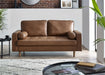 Nova 3 Seater Faux Leather Sofa With Bolsters - Brown or Black - Luminex FurnitureSofasHEN302