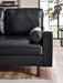 Nova 3 Seater Faux Leather Sofa With Bolsters - Brown or Black - Luminex FurnitureSofasHEN502