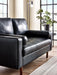 Nova 3 Seater Faux Leather Sofa With Bolsters - Brown or Black - Luminex FurnitureSofasHEN502