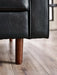 Nova 3 Seater Faux Leather Sofa With Bolsters - Brown or Black - Luminex FurnitureSofasHEN502