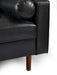 Nova 3 Seater Faux Leather Sofa With Bolsters - Brown or Black - Luminex FurnitureSofasHEN502