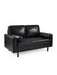 Nova Sofa With Bolsters - Brown, Black Faux Leather - Luminex FurnitureSofasHEN302