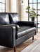 Nova Sofa With Bolsters - Brown, Black Faux Leather - Luminex FurnitureSofasHEN501