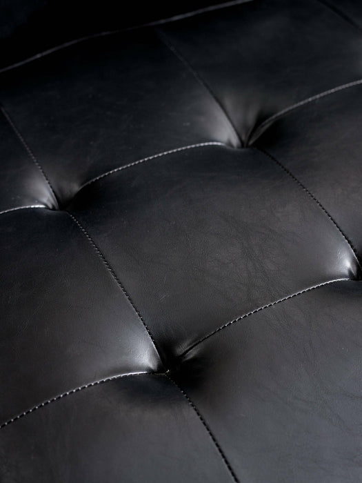 Nova Sofa With Bolsters - Brown, Black Faux Leather - Luminex FurnitureSofasHEN501