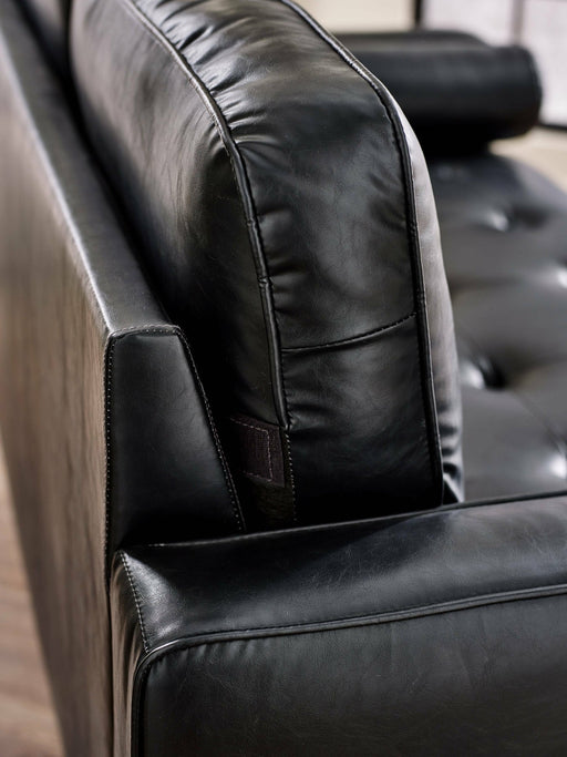 Nova Sofa With Bolsters - Brown, Black Faux Leather - Luminex FurnitureSofasHEN501