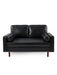 Nova Sofa With Bolsters - Brown, Black Faux Leather - Luminex FurnitureSofasHEN501