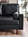 Nova Sofa With Bolsters - Brown, Black Faux Leather - Luminex FurnitureSofasHEN501