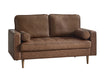 Nova Sofa With Bolsters - Brown, Black Faux Leather - Luminex FurnitureSofasHEN502