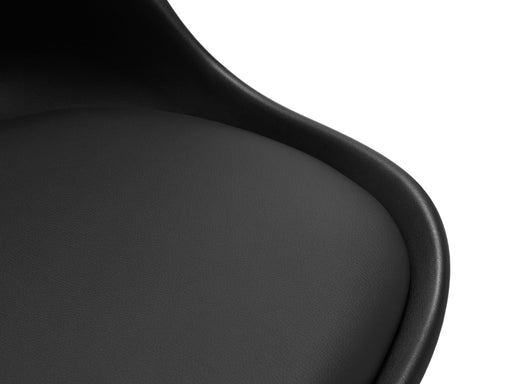 Novara Black Office Chair – PU Seat & Adjustable Height - Luminex FurnitureOffice ChairERI002