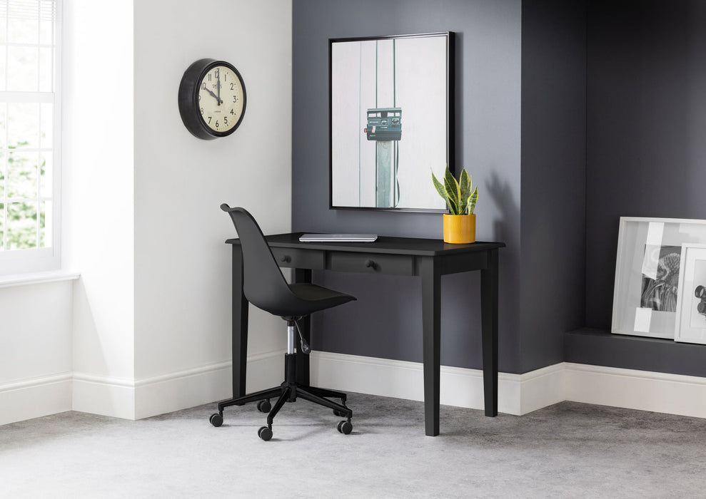 Novara Black Office Chair – PU Seat & Adjustable Height - Luminex FurnitureOffice ChairERI002
