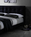 Novara Dark Grey Fabric Bed - Luminex FurnitureBedNOV46DGREY