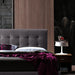 Novara Light Grey Fabric Bed Frame - Luminex FurnitureBedNOV46LGREY