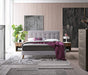 Novara Light Grey Fabric Bed Frame - Luminex FurnitureBedNOV46LGREY