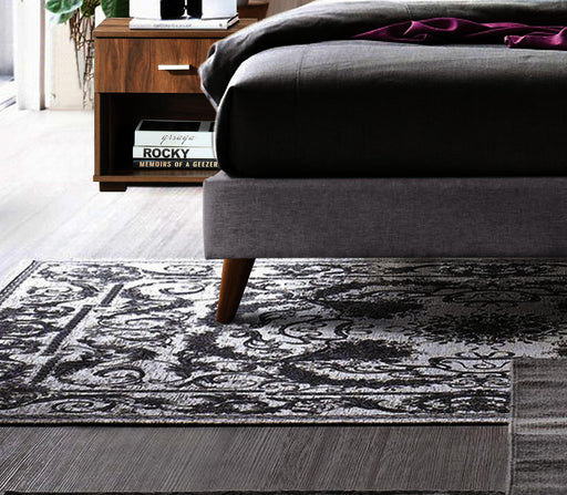 Novara Light Grey Fabric Bed Frame - Luminex FurnitureBedNOV46LGREY