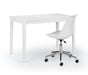 Novara White Office Chair – Adjustable PU Seat & Chrome Base - Luminex FurnitureOffice ChairERI001