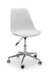 Novara White Office Chair – Adjustable PU Seat & Chrome Base - Luminex FurnitureOffice ChairERI001