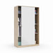 Noventi Arctic White &amp; Oak Effect Sliding Door Wardrobe - Luminex FurnitureWardrobe3208