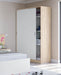 Noventi Arctic White &amp; Oak Effect Sliding Door Wardrobe - Luminex FurnitureWardrobe3208