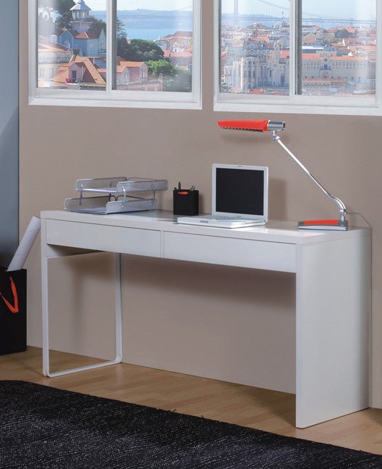 Novera Arctic White Desk with Drawers - Luminex FurnitureDesk2489